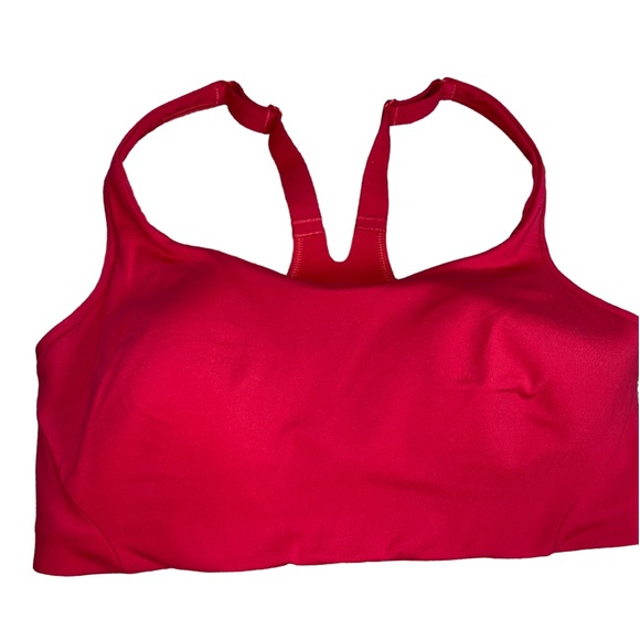 Lululemon All Powered Up Carnation Red Sports Bra 38DD Medium Support - Picture 1 of 7